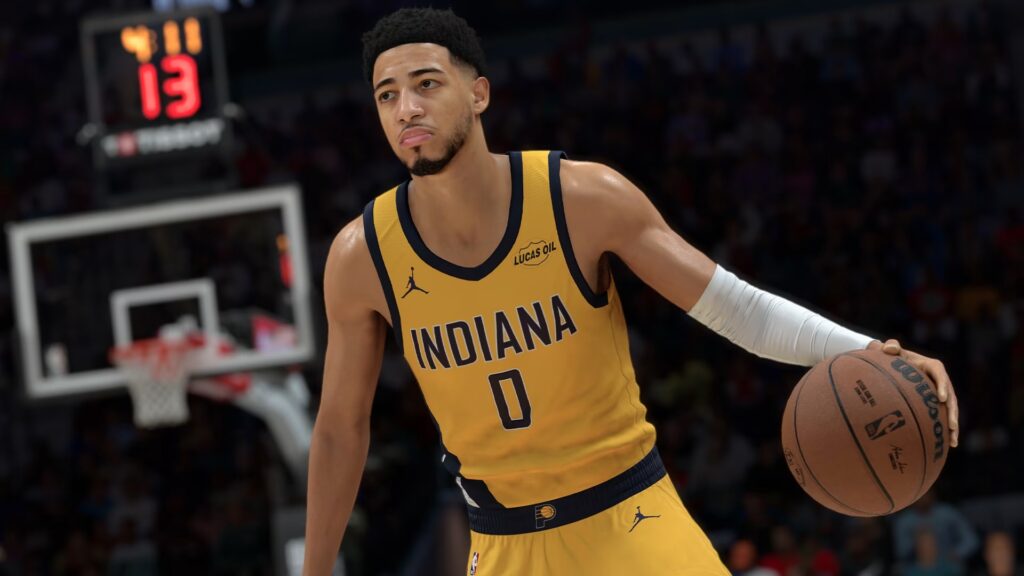 یک بازیکن در محیط بازی NBA 2K26