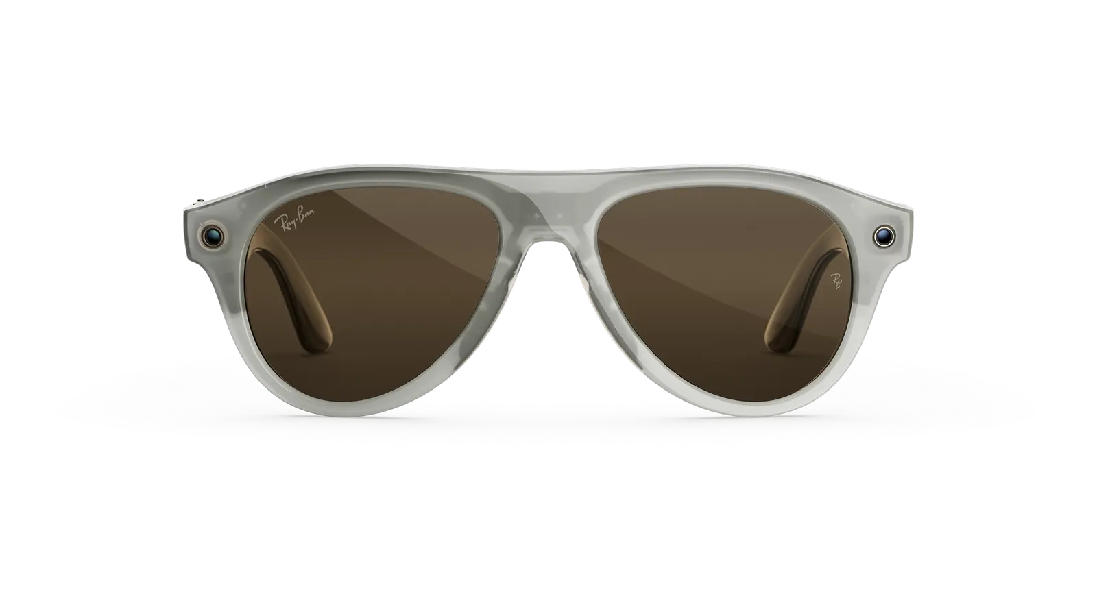 عینک : Aviator (Gen 3) Frame colour: Milky Warm Beige Lens colour: Transitions® Brown - Image 1