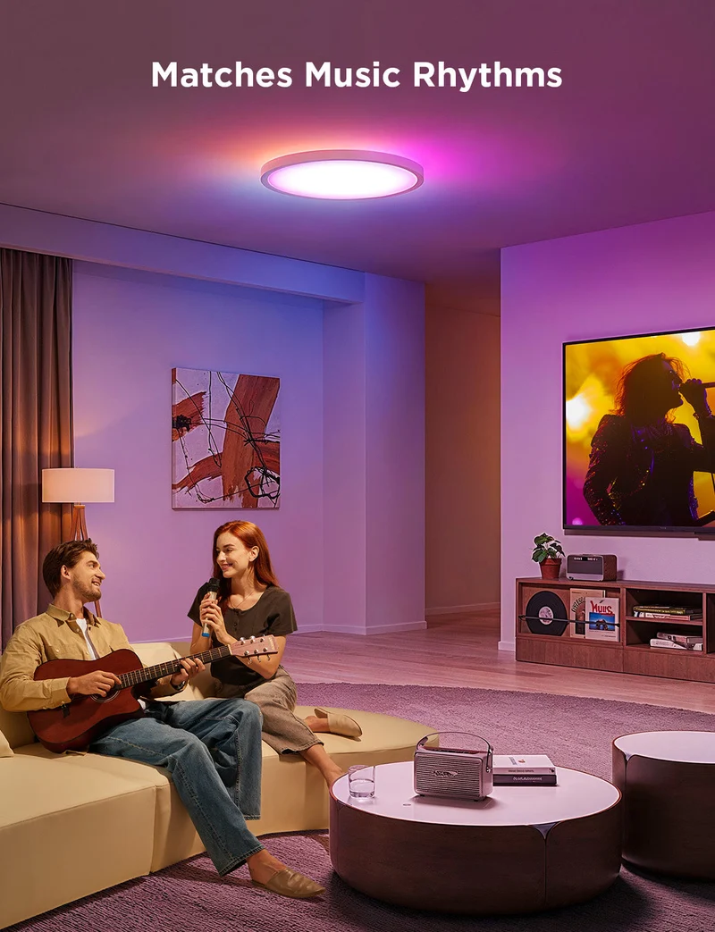 Govee 12-Inch RGBWW + RGBIC Smart Ceiling Light - Image 1