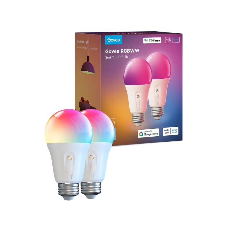 Govee A19 Smart RGBWW Bulbs E26 1200lm