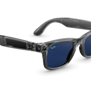 عینک : Wayfarer (Gen 2)Frame colour: Shiny Transparent Grey Lens colour: Clear to Sapphire Transitions®